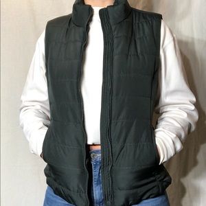 Green puffer vest size small